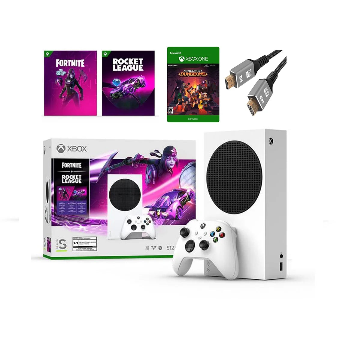 Stylish Fortnite & Rocket League Bundle with Minecraft Full Game, Xbox One