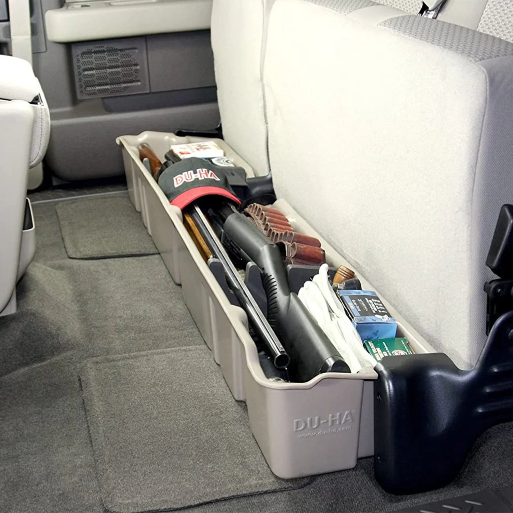 DU-HA 20096 DU-HA Underseat Storage; Incl. Gun Rack/Organizer; Vehicles w/o Factory Subwoofer; Gray; Fits select: 2013-2014 FORD F150 SUPER CAB, 2011-2012 FORD F150