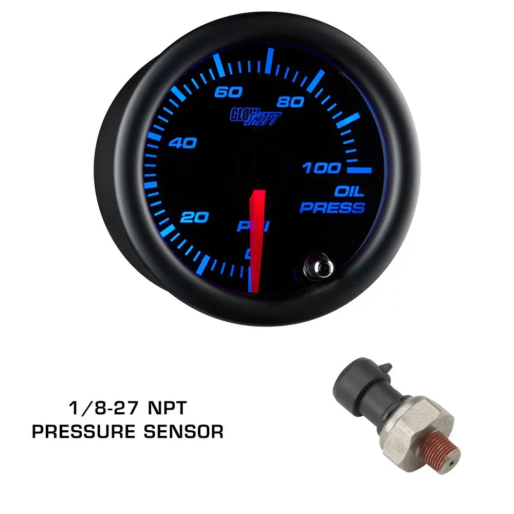 GlowShift 2002-2007 Subaru Impreza WRX Fiberglass Triple Dashboard Gauge Package with Tinted 7 Color GS2 Gauge Set
