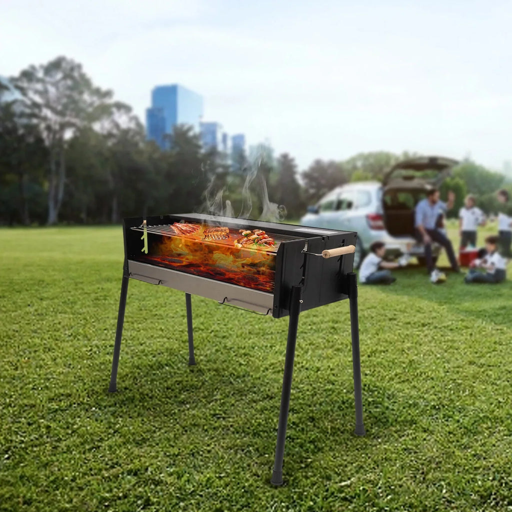 Miumaeov Barbecue Charcoal Grill Portable Charcoal Grill 304 Food Grade Stainless Steel Folding Grill with BBQ Tool Kits for Camping Grill Picnic