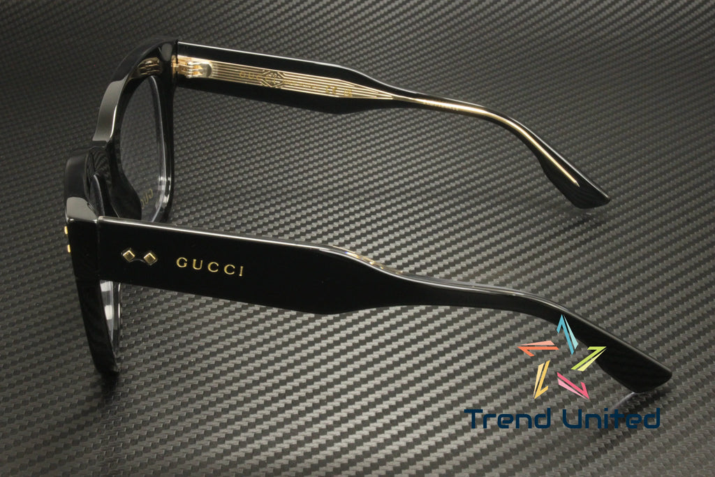 GUCCI GG1082O 001 Cat Eye Acetate Black Demo Lens 50 mm Women's Eyeglasses - Exclusive Design