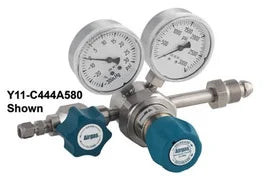 Airgas Single Stage Stainless Steel 0-250 psi High Purity Threadless Seat Cylinder Regulator CGA-350