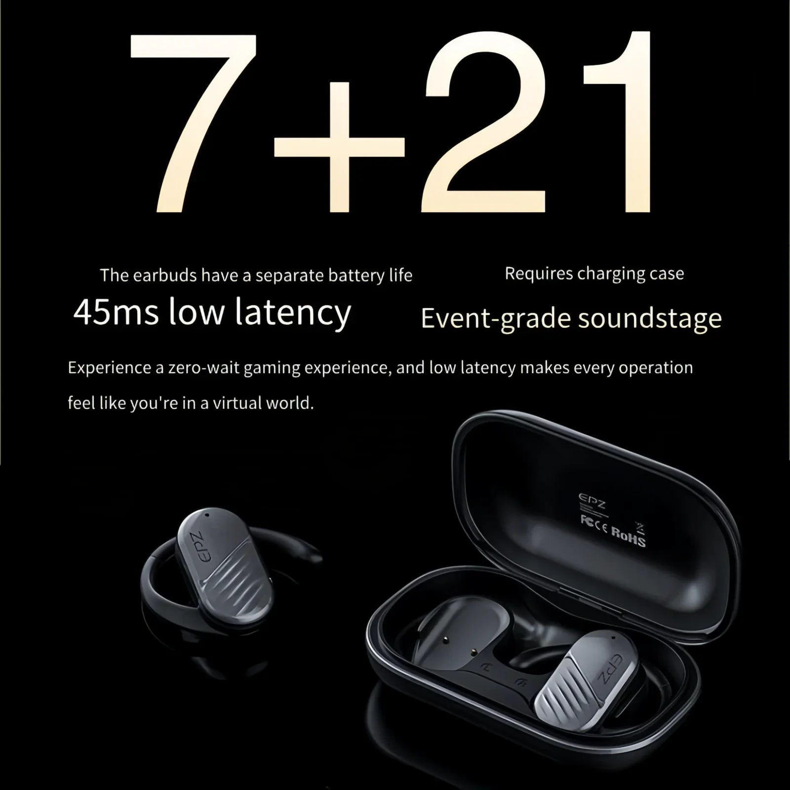 Stylish Bone Conduction Headphones, Waterproof Sports Headphones, Open Ear Wireless Earphones with Mic, Sweat Resistant for Sports Hiking Running Driving Cycling Fitness Workouts Walking.