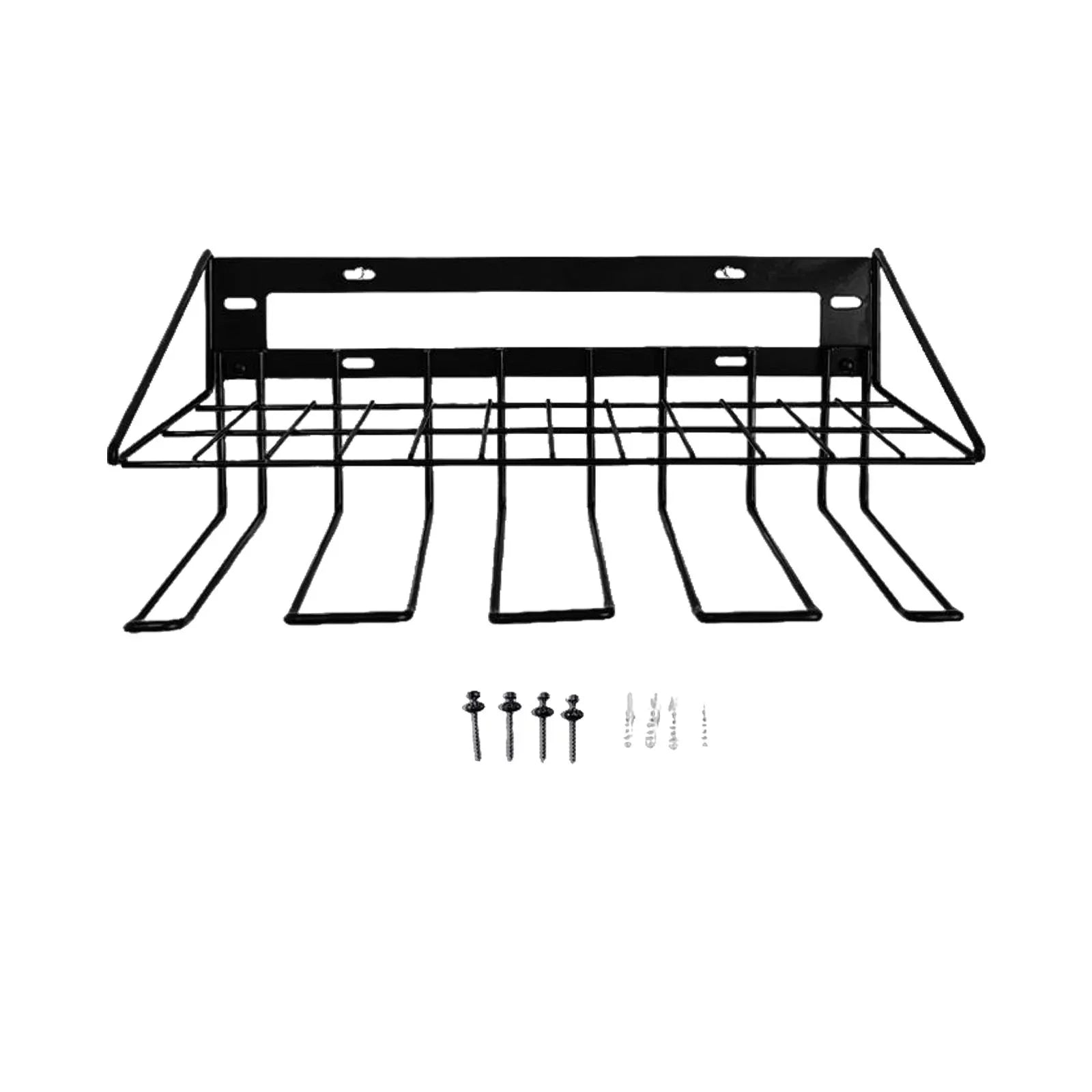 Floating Tool Wire Shelf Wall Mount Utility Storage Rack Easily Assemble Accessories Heavy Duty Metal Two Tier Design for Easy Access
