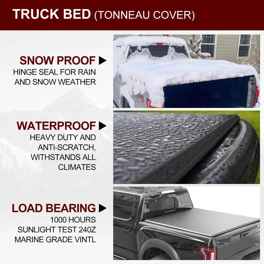Kikito Vinyl Soft Roll-Up Tonneau Cover Truck Bed for 2022-2024 Tundra 5.6FT (66.7") Bed w/o Trail Edition (for Models Without The Deck Rail System) - Exclusive Design
