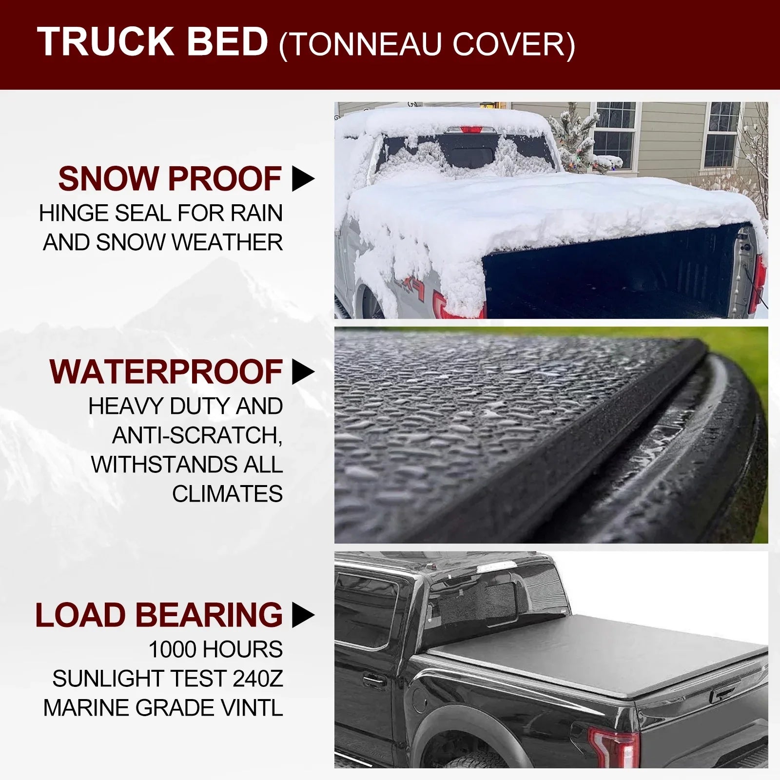 Kikito Vinyl Soft Roll-Up Tonneau Cover Truck Bed for 2022-2024 Tundra 5.6FT (66.7") Bed w/o Trail Edition (for Models Without The Deck Rail System) - Exclusive Design