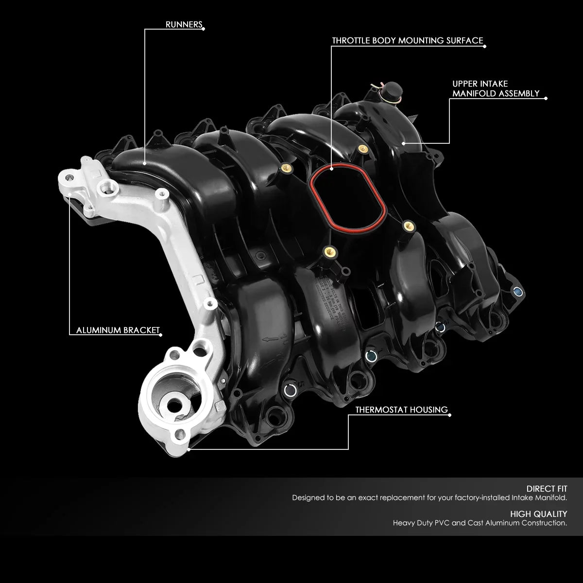 Stylish DNA Motoring OEM-ITM-022 For 1996 to 2000 Ford Crown Victoria Mercury Cougar 4.6L V8 OE Style Engine Upper Intake Manifold