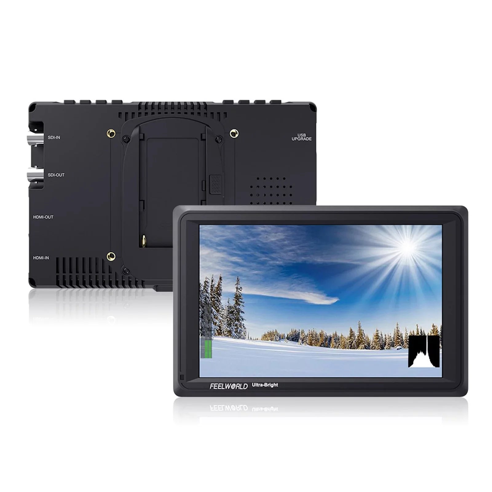 FEELWORLD FW279S 7 Inch 2200nit Ultra Bright Daylight Viewable Field Monitor Thin Design 3G-SDI 4K Input Output 1920*1200 IPS Panel for Outside / Viewable Even in Direct Sunlight - Exclusive Design