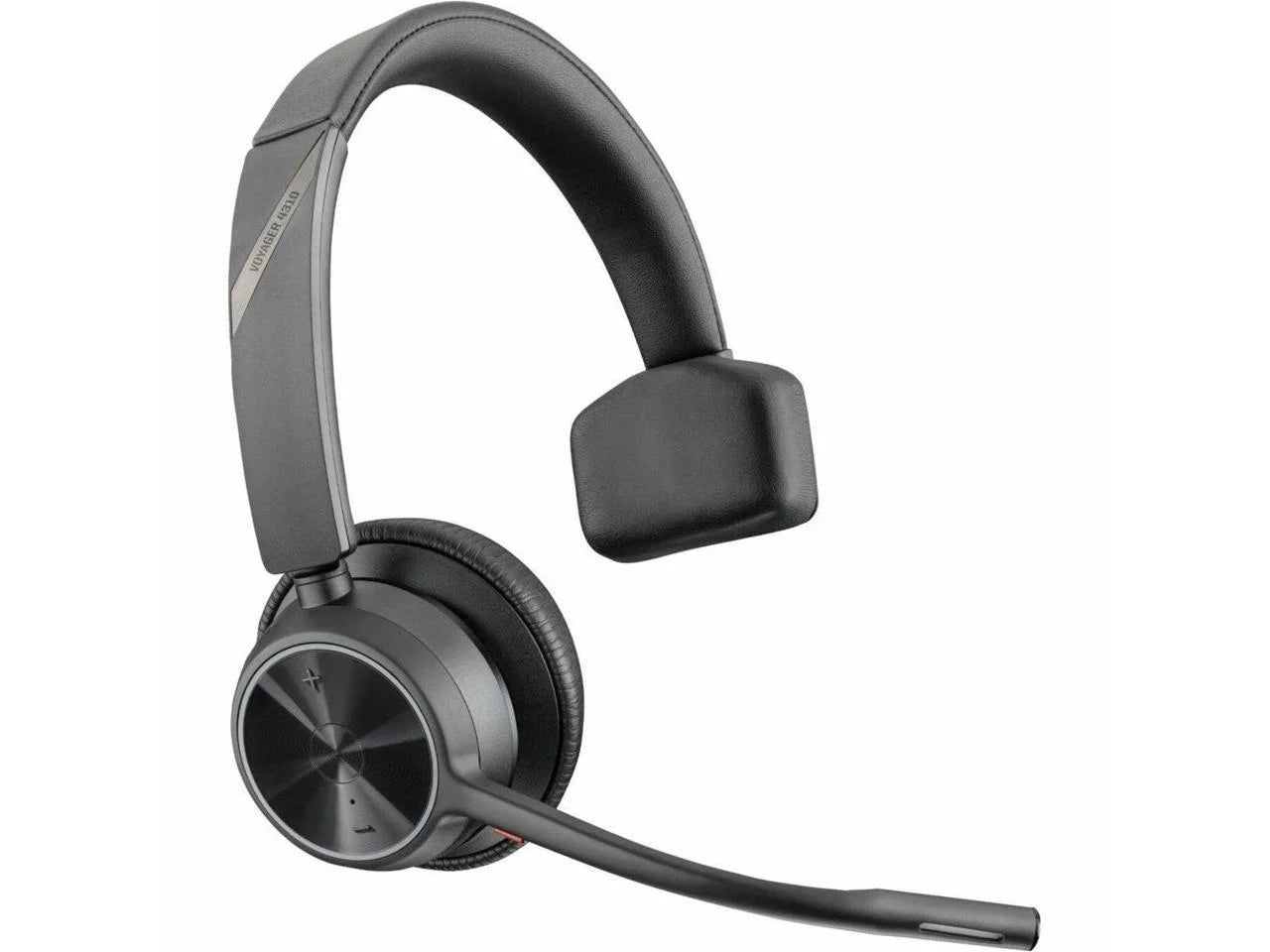 Poly Voyager 4310 USB-C Headset with Charge Stand - Siri, Google Assistant - Mono - Wireless - Bluetooth - 298.6 ft - 20 Hz - 20 kHz - Over-the-head, On-ear - Monaural - Ear-cup - Electret Condense...