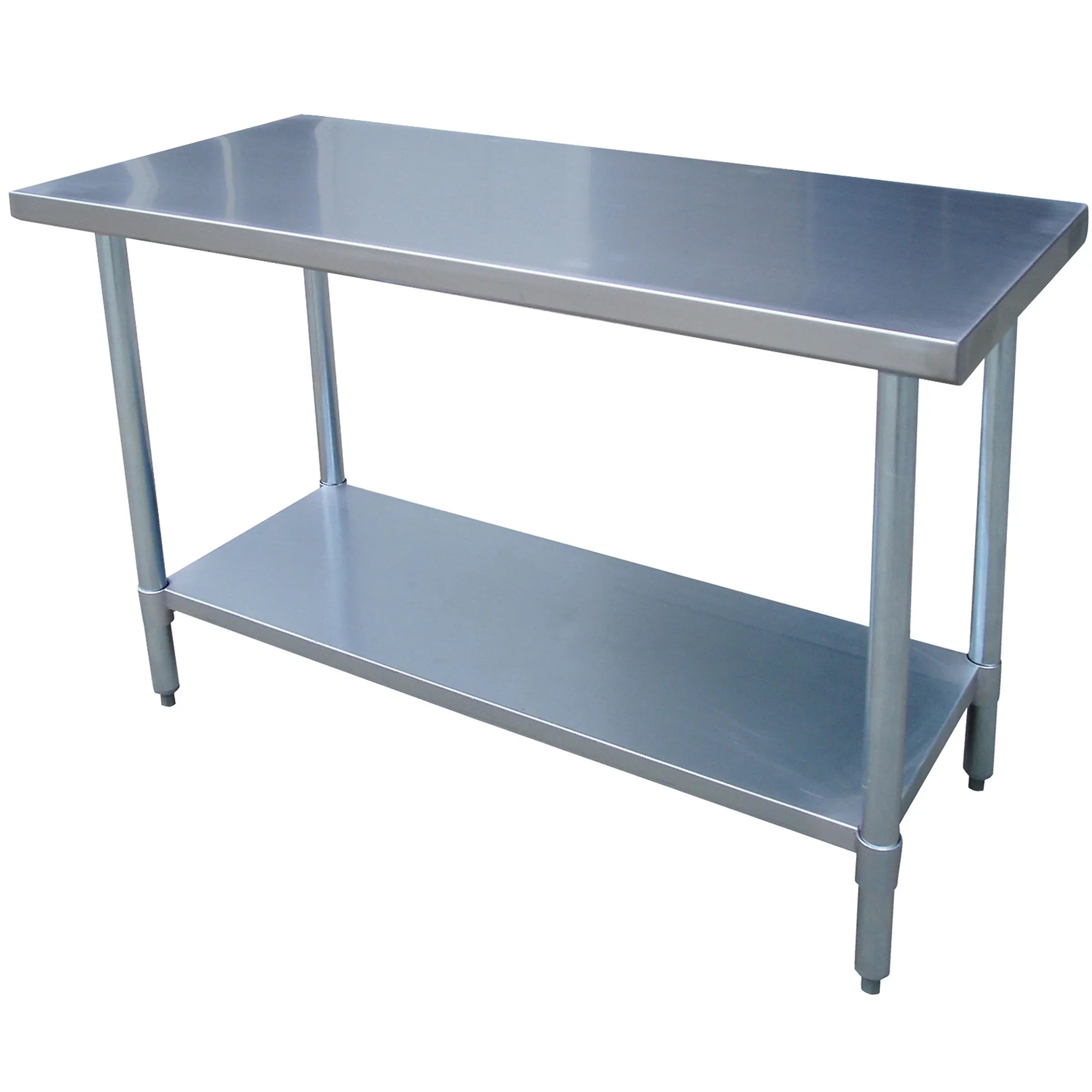 Stylish Sportsman Series Stainless Steel 48-inch Table and Shelf Set