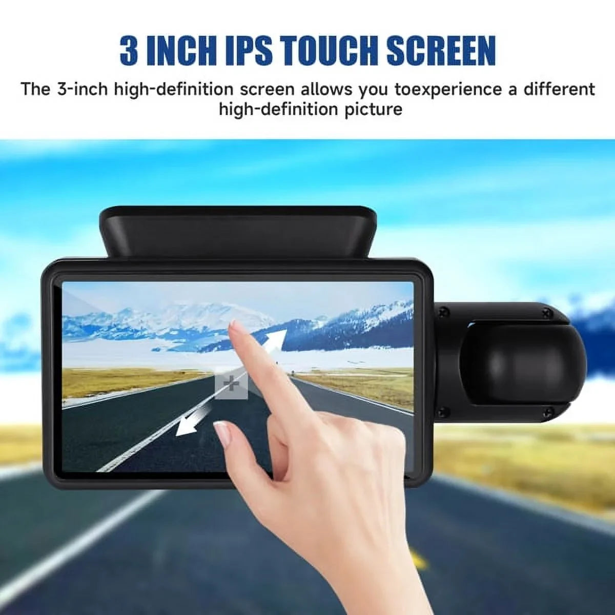Stylish SYTHERS 1080P Dash Cam Front and Rear, 170Â° Wide Angle Dash Camera with Night Vision