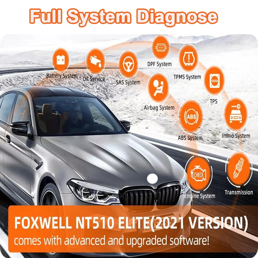 FOXWELL Pofessional All System OBD2 Scanner For Mercedes-benz SAS DPF BRT Multi Reset Bi-Directional Test Auto Car Diagnostic Tool - Exclusive Design