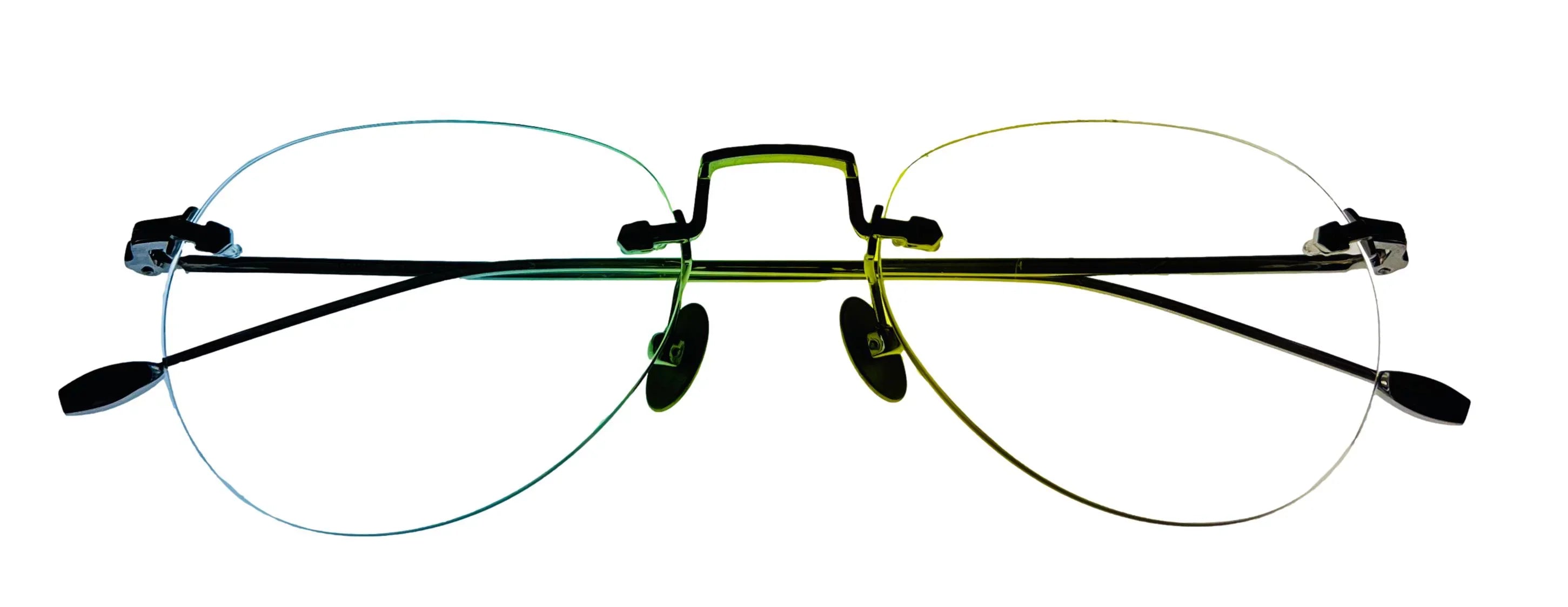 Stylish John Varvatos Rimless Round Mens Silver Metal Eyewear Frame V170. 53mm