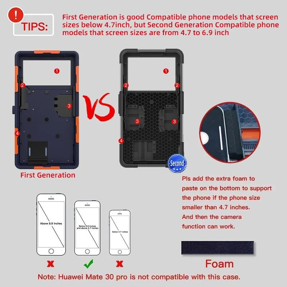 Stylish Waterproof Underwater Snorkeling Phone Case for iPhone 14/13/12/11 Pro Max Mini Xr/X/Xs/Samsung Galaxy Note10/9/8/S10/9/8 Ultra Plus Professional [15m/50ft] Photo Video Diving Cover(Blue)