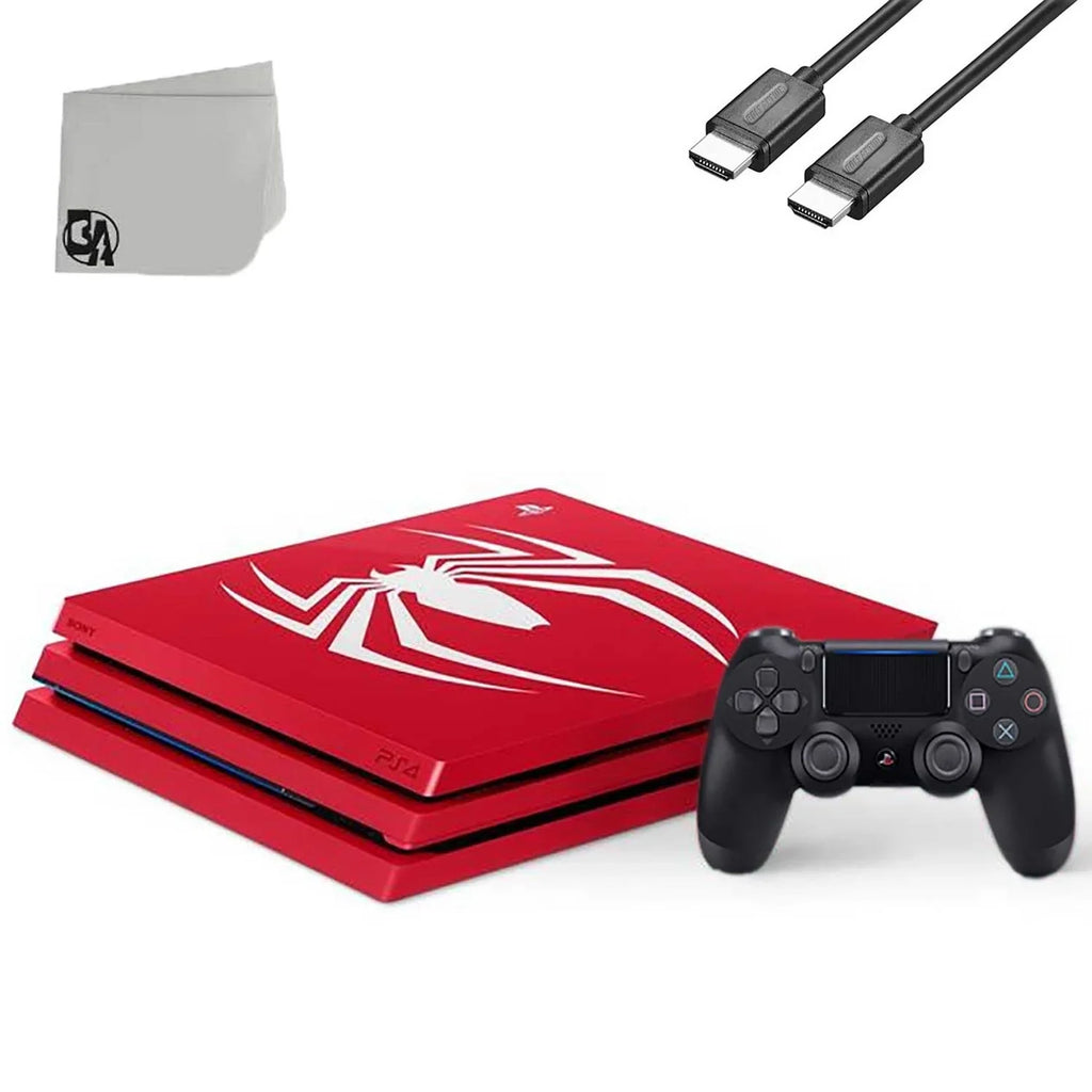 Pre-Owned Sony PlayStation 4 Pro 1TB Gaming Console Spider-Man Limited Edition With HDMI Cable BOLT AXTION