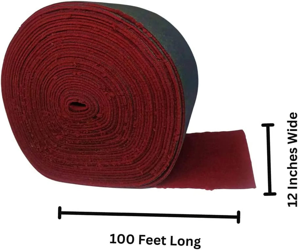Stylish Carpet by the Foote 1 Roll 12 inches X 100 feet 20 Ounces UV stabilized Polypropylene Real Tufted Carpet VIP Red Boat Trailer Bunk Carpet.