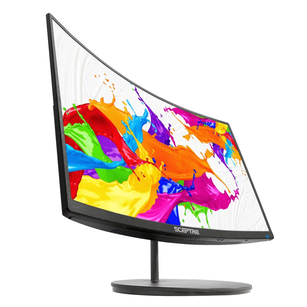 Sceptre C248W-1920R 24" Curved 75Hz Gaming LED Monitor Full HD 1080P HDMI DisplayPort VGA Speakers Ultra Thin Metal Black