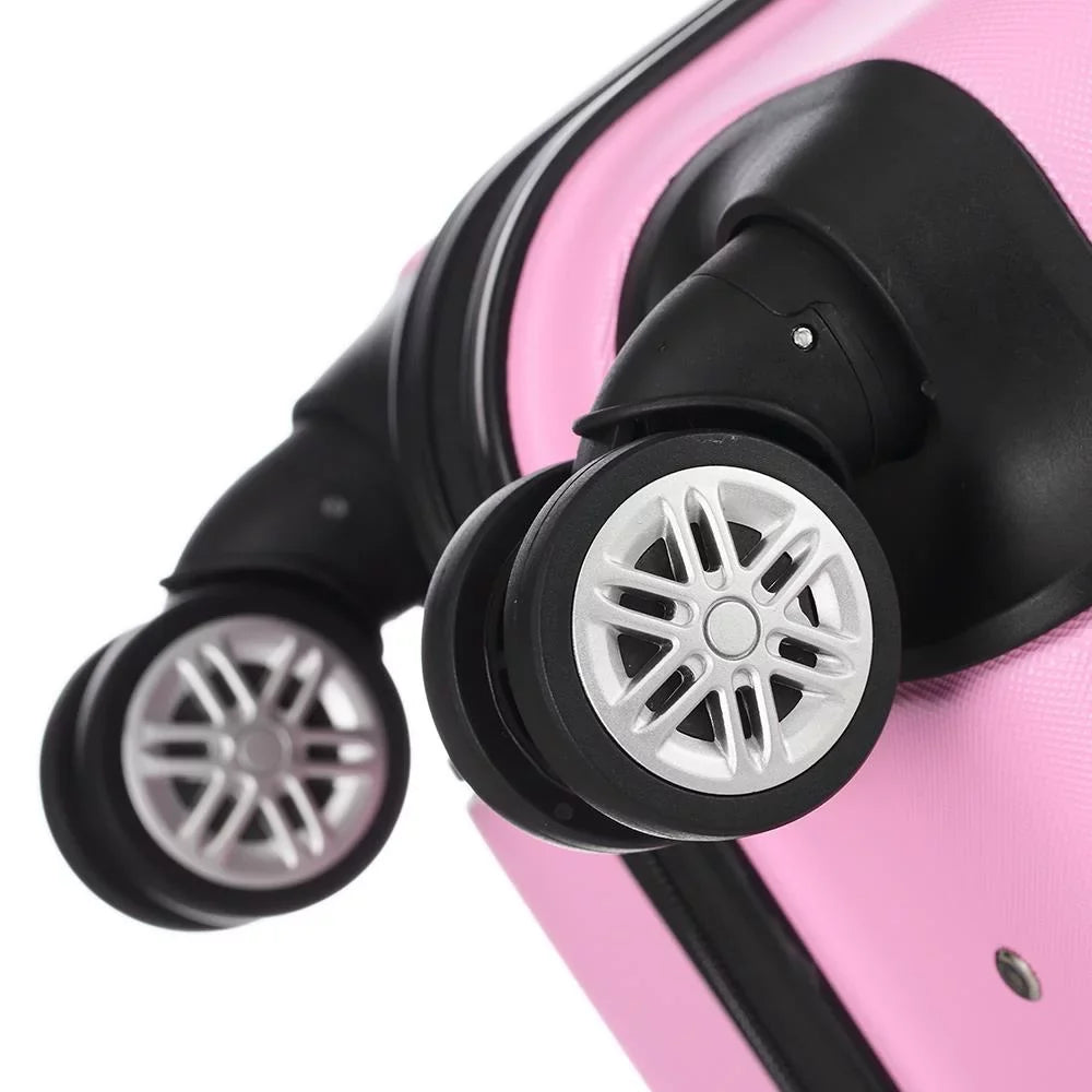 Stylish Zimtown 3-in-1 Luggage Multifunctional Large Capacity Traveling Storage Suitcase Pink