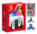 Nintendo Switch 64GB 7-inch OLED Model Bundle, White Joy-Con Controllers & Dock, 64GB Storage, Game Mario Kart 8 Deluxe with Ptech Accessories - Exclusive Design