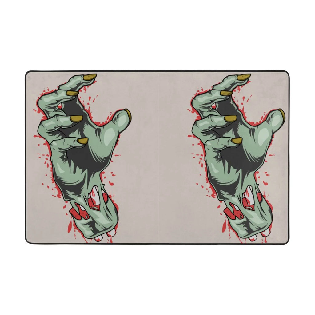 Stylish XMXY Horror Zombie Blood Hand Area Rugs Doormat Outdoor Entrance, Facecloth Non-slip Floor Mat Rug for Living Room Kitchen Sink Area Indoor,72"x48"