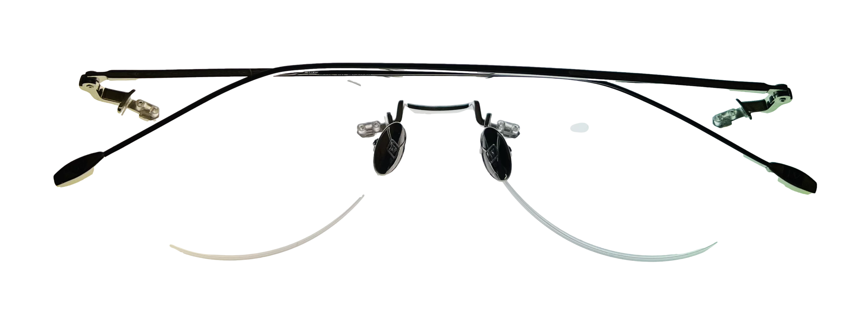 Stylish John Varvatos Rimless Round Mens Silver Metal Eyewear Frame V170. 53mm