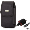 Stylish Holster Rugged Case Belt Clip w USB Cable 2.4A Home Charger for Motorola Moto Z Force Droid, Revvlry Plus, Edge Plus, G7 G6 G Stylus 5G (2022) (2021) Pure Power (2022) (2021) (2020)