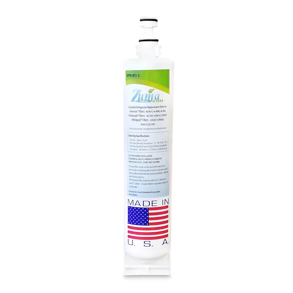 ZUMA Brand , Water and Ice Filter , Model # OPFW-RF300 , Compatible with WhirlpoolÂ® 4396510 - 1585 - Made in U.S.A. - Exclusive Design