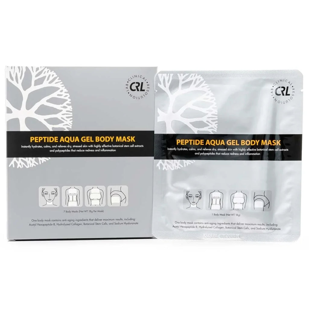 Stylish CRL Peptide Aqua Gel Body Mask 7 pack, Instant Hydration, Soothing, Cooling, Healing, Post-Treatment, Post Microneedling, Reduce Redness and Stinging Feeling