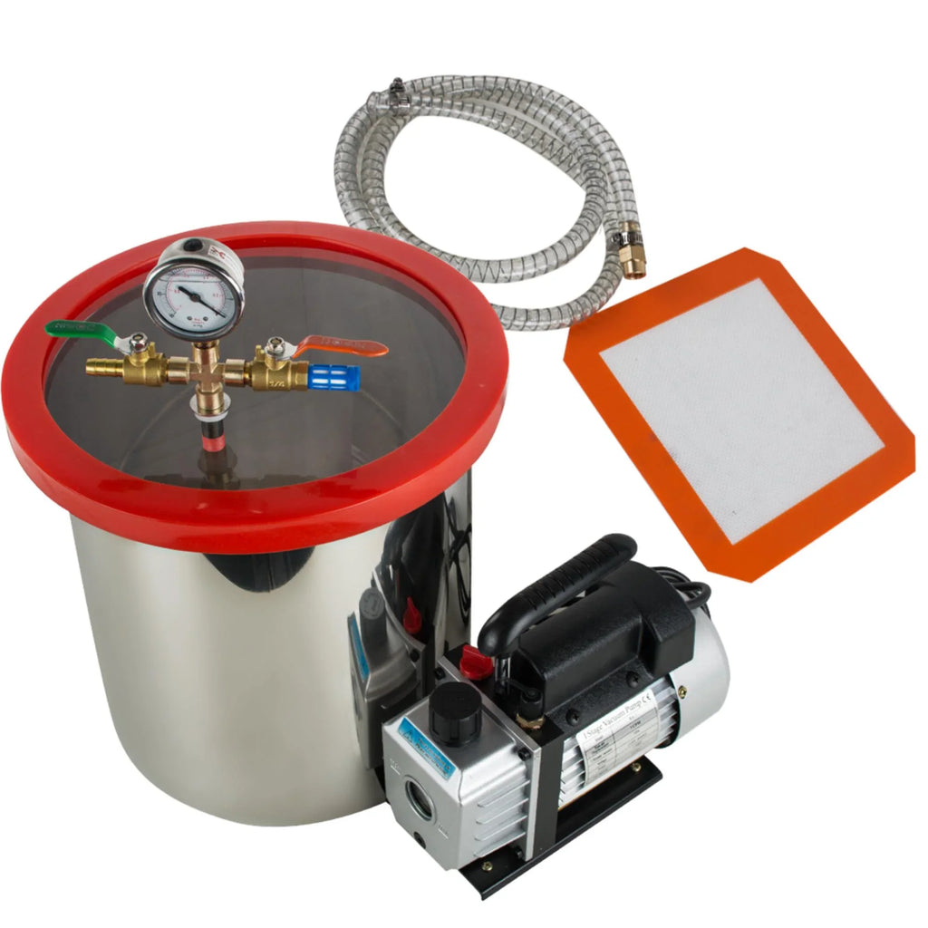 5 Gallon Vacuum Degassing Chamber Kit - Easily Remove Air Bubbles with Stainless Steel Silicone Machine and Powerful 3CFM Vacuum Pump - Exclusive Design
