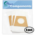 24 Replacement for Dirt Devil Featherlite Bagged Upright (Lamp Green) M085580 Vacuum Bags - Compatible with Dirt Devil 3920047001, 3920048001, Type U Vacuum Bags (8 Pack - 3 Vacuum Bags per Pack)