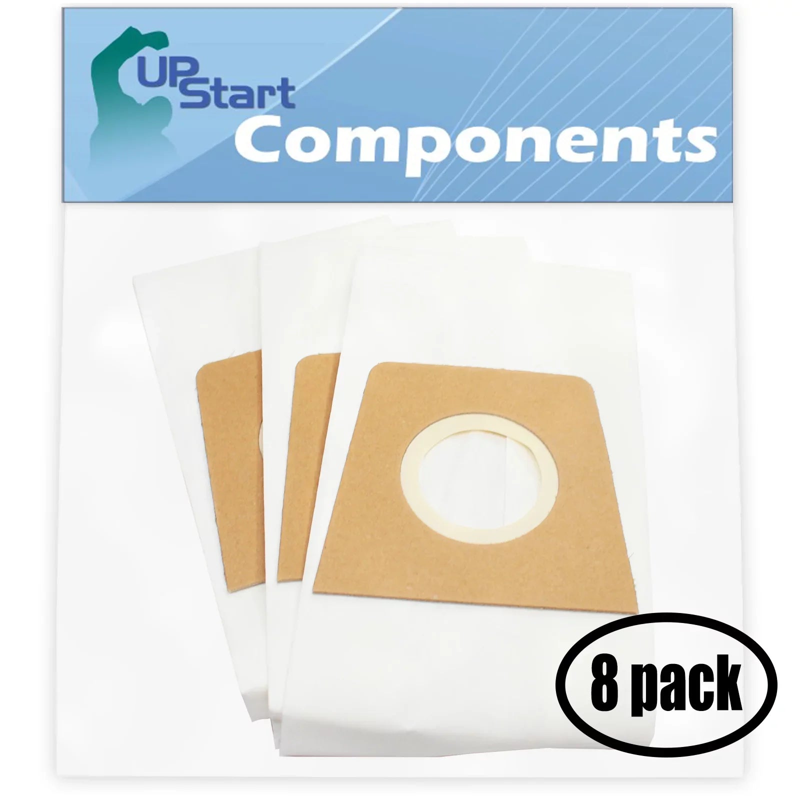 24 Replacement for Dirt Devil Featherlite Bagged Upright (Lamp Green) M085580 Vacuum Bags - Compatible with Dirt Devil 3920047001, 3920048001, Type U Vacuum Bags (8 Pack - 3 Vacuum Bags per Pack)