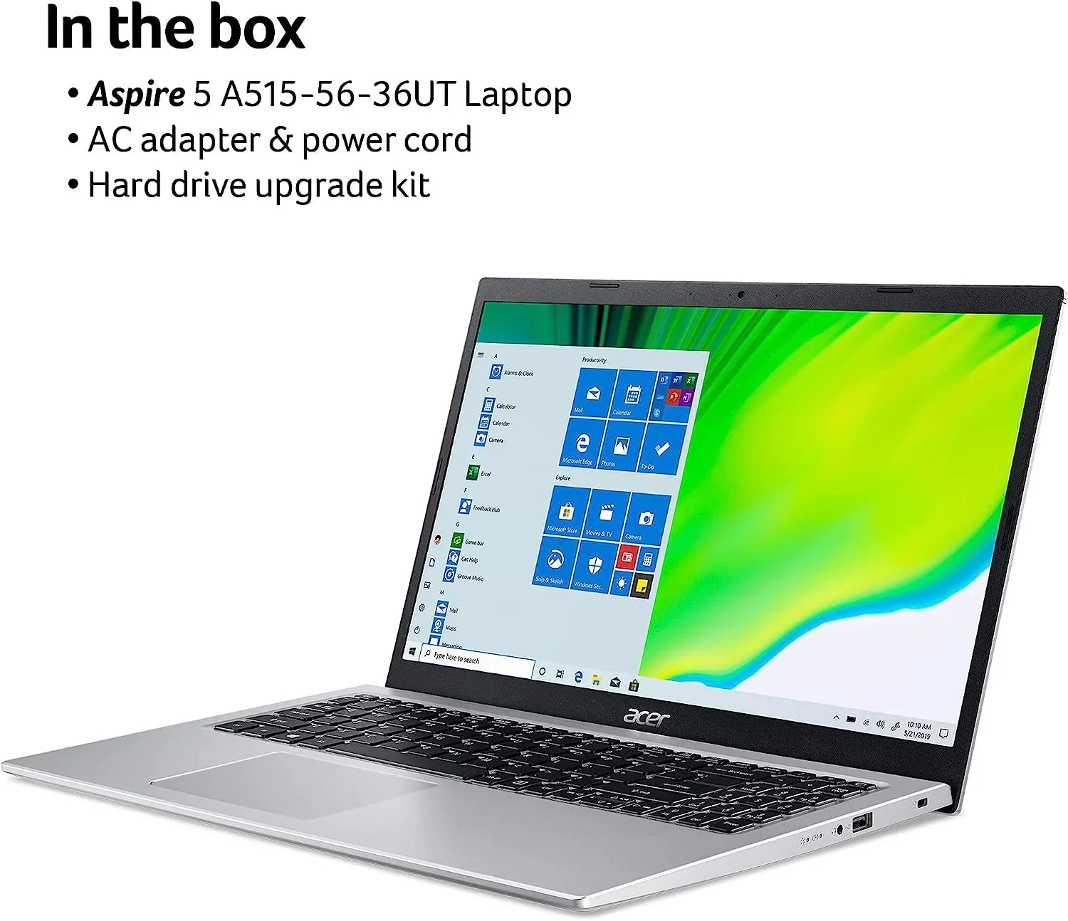 Aspire 5 A515-56-36UT Slim Laptop (Bundle) With Accessories - Exclusive Design