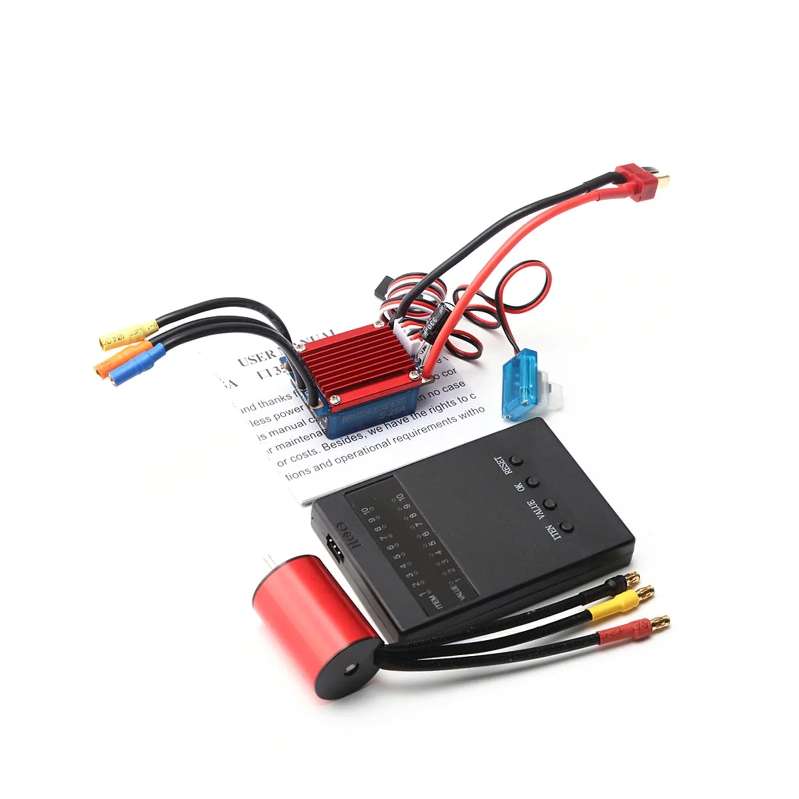 Stylish S2435 4800KV Brushless Motor 4P Sensorless 25A Brushless ESC Electric Speed Controller Programming 2.2KG Servo for 116 118 RC Car Truck