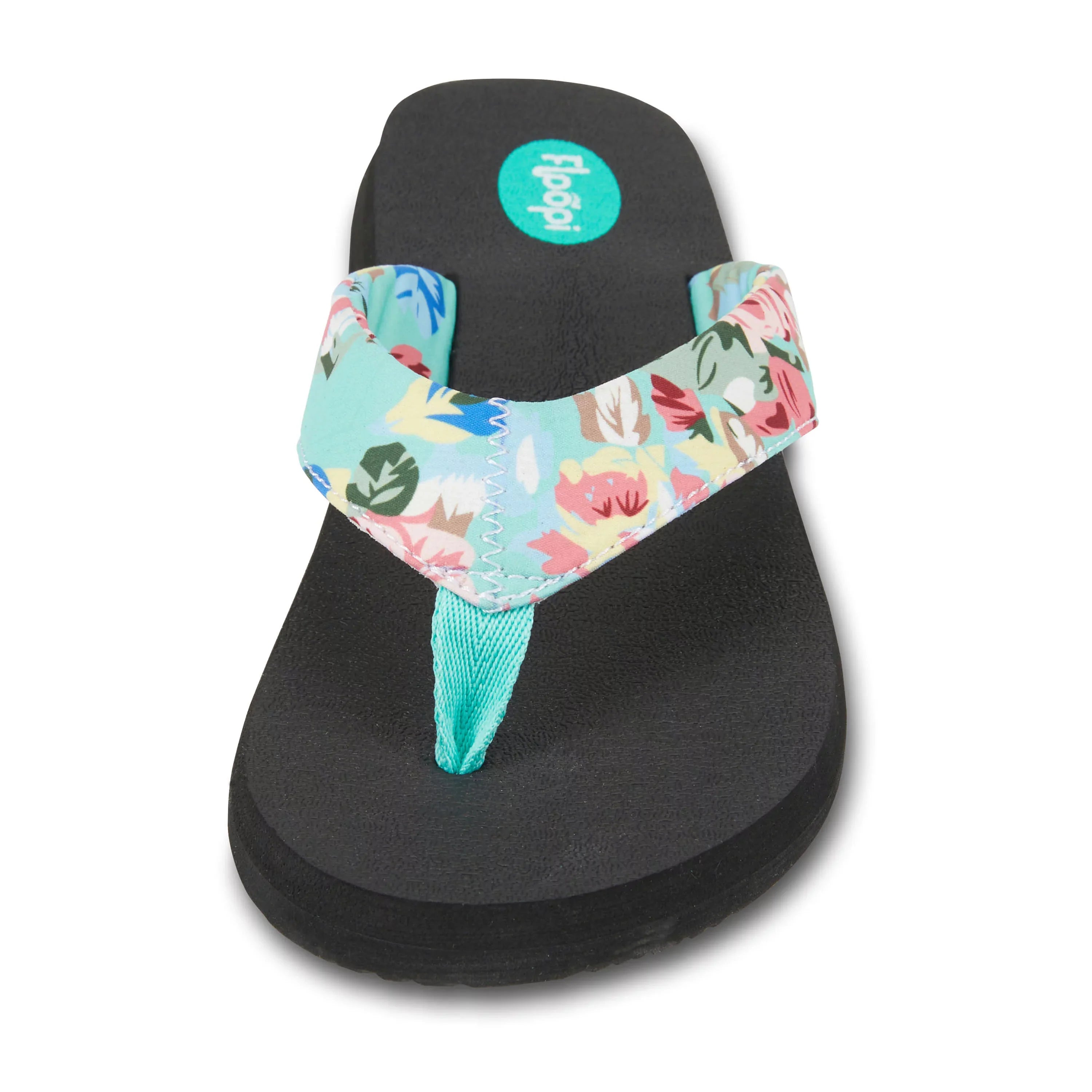 Floopi Flip Flops for Women, Floral Sandals, Casual Flat Yoga Mat Thong Womenâs Sandals, Ladies Beach Sandals with Indoor & Outdoor Anti-Skid Soles.