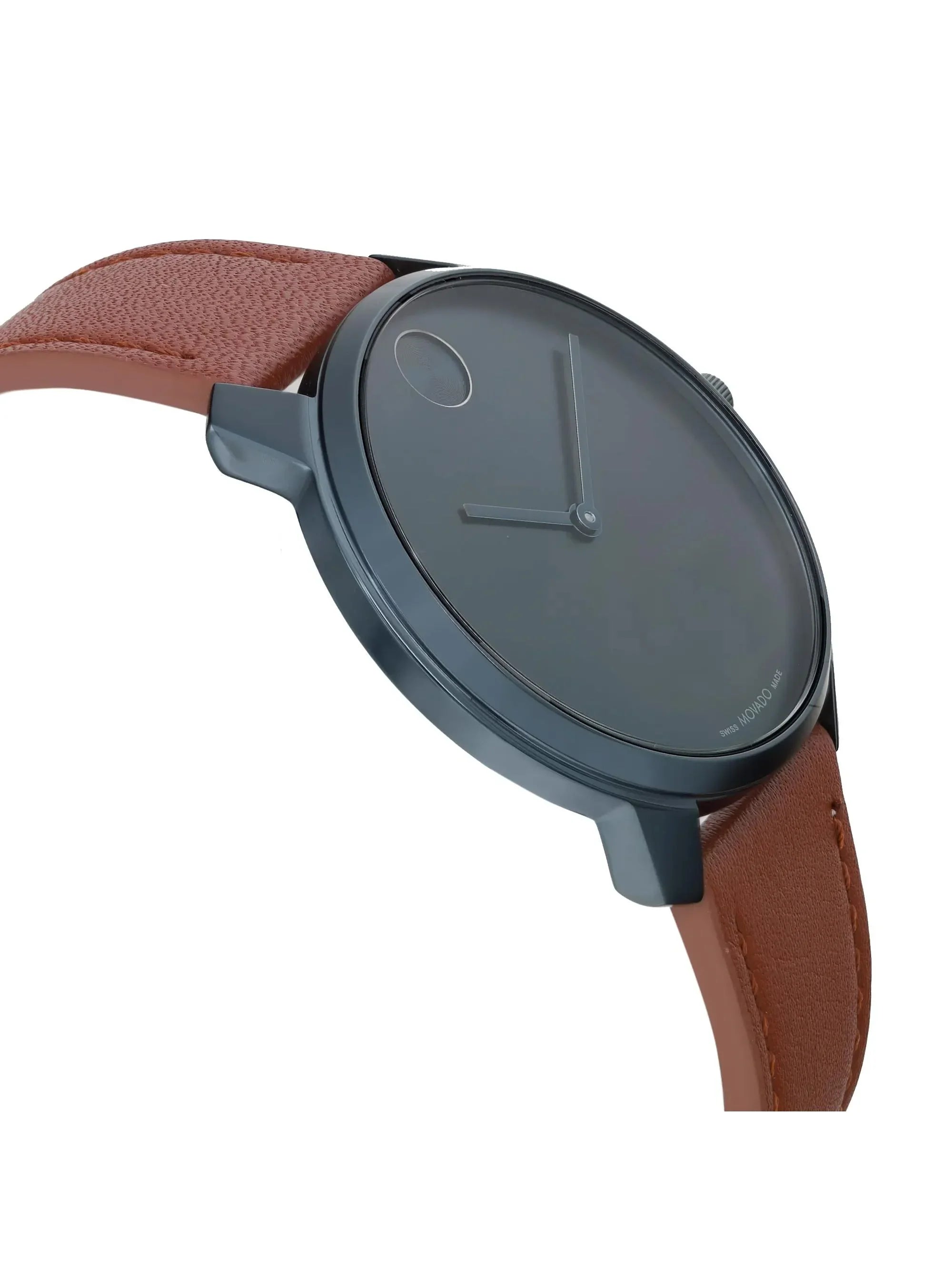 New Movado BOLD Thin 42mm PVD Steel Blue Dial Quartz Men Watch 3600830 - Exclusive Design