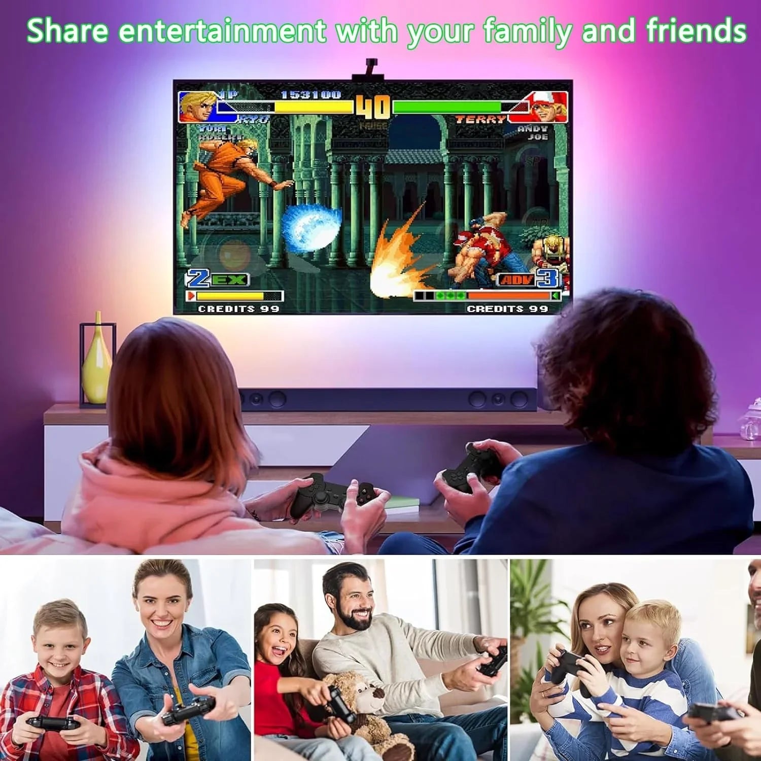Stylish Retro Game Console, Nostalgia Video Game, Retro Game Stick Plug and Play Built-in 20,000+ Games, 4K HD Output, and 2.4GHz Wireless Controller(64G)