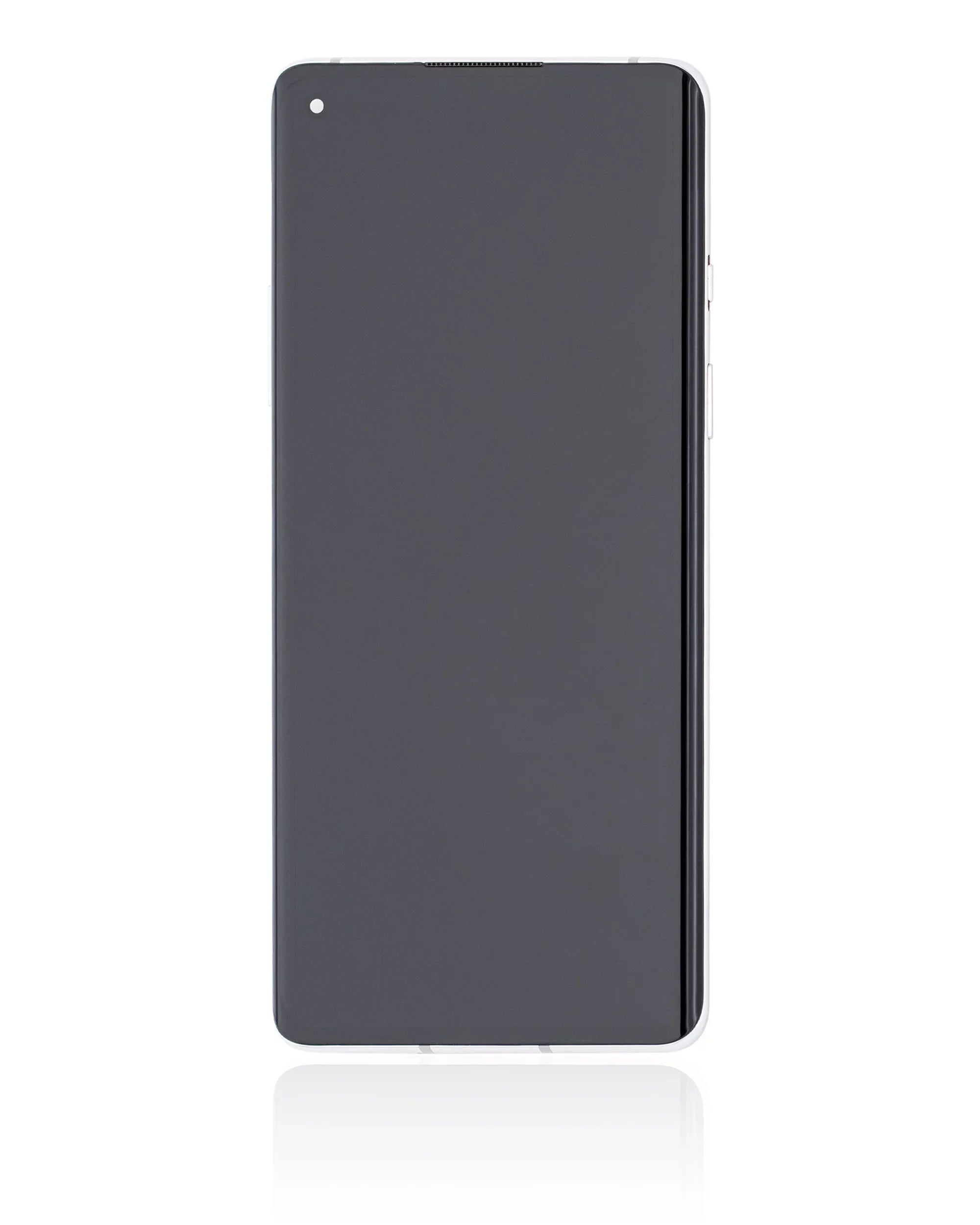 Stylish Replacement OLED Assembly With Frame Compatible For OnePlus 8 / 5G (Non-Verizon 5G UW Frame) (Refurbished) (Polar Silver)