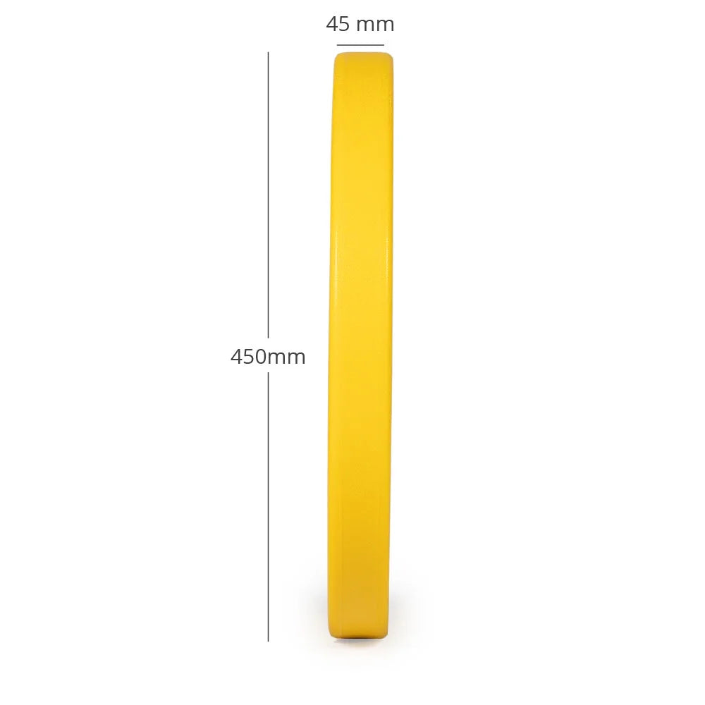 Titan Fitness 15 KG Color Urethane Bumper Plates, Sold Individually, Yellow Colored Mold with Steel Insert