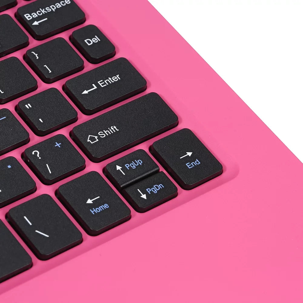 Tomshine Portable Windows 10 10.1inch Netbook Support TF card with Quad Processor/ 2GB+64GB/ Wi-Fi/ BT/ HD Pink Plug
