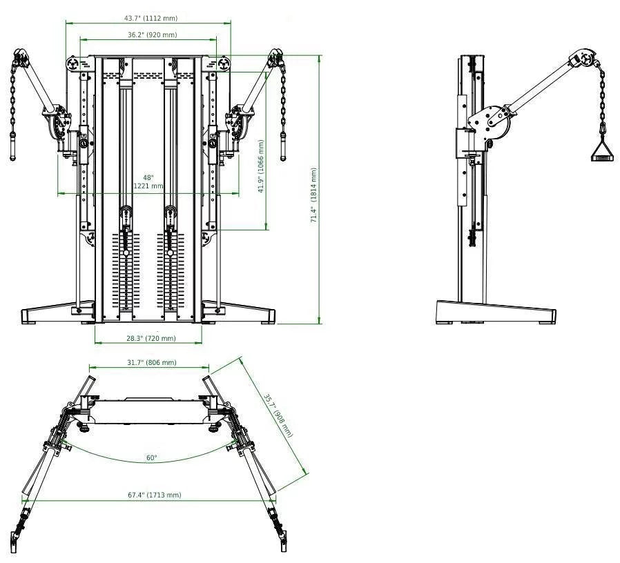 French Fitness Newport Dual Cable Cross (New) - Exclusive Design