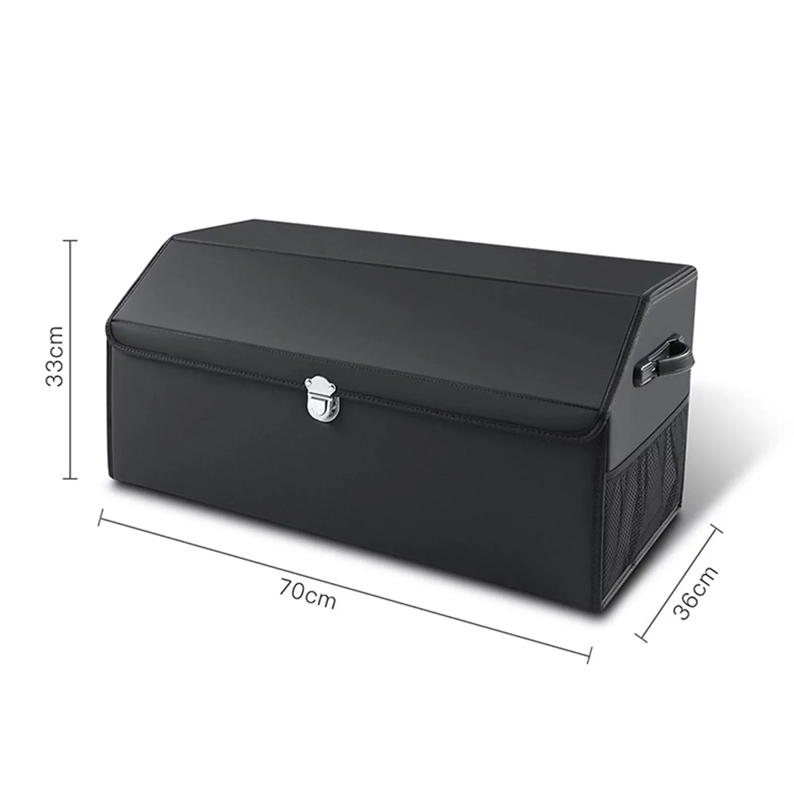 Stylish Car Trunk Organizer Dustproof with Handles Foldable Car Storage Box Bin for Cars L