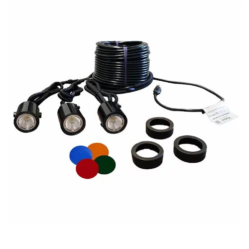 Stylish 1hp Decorative Fountain, 50 foot cord, 120 volt with LED3C11-050 Light Kit