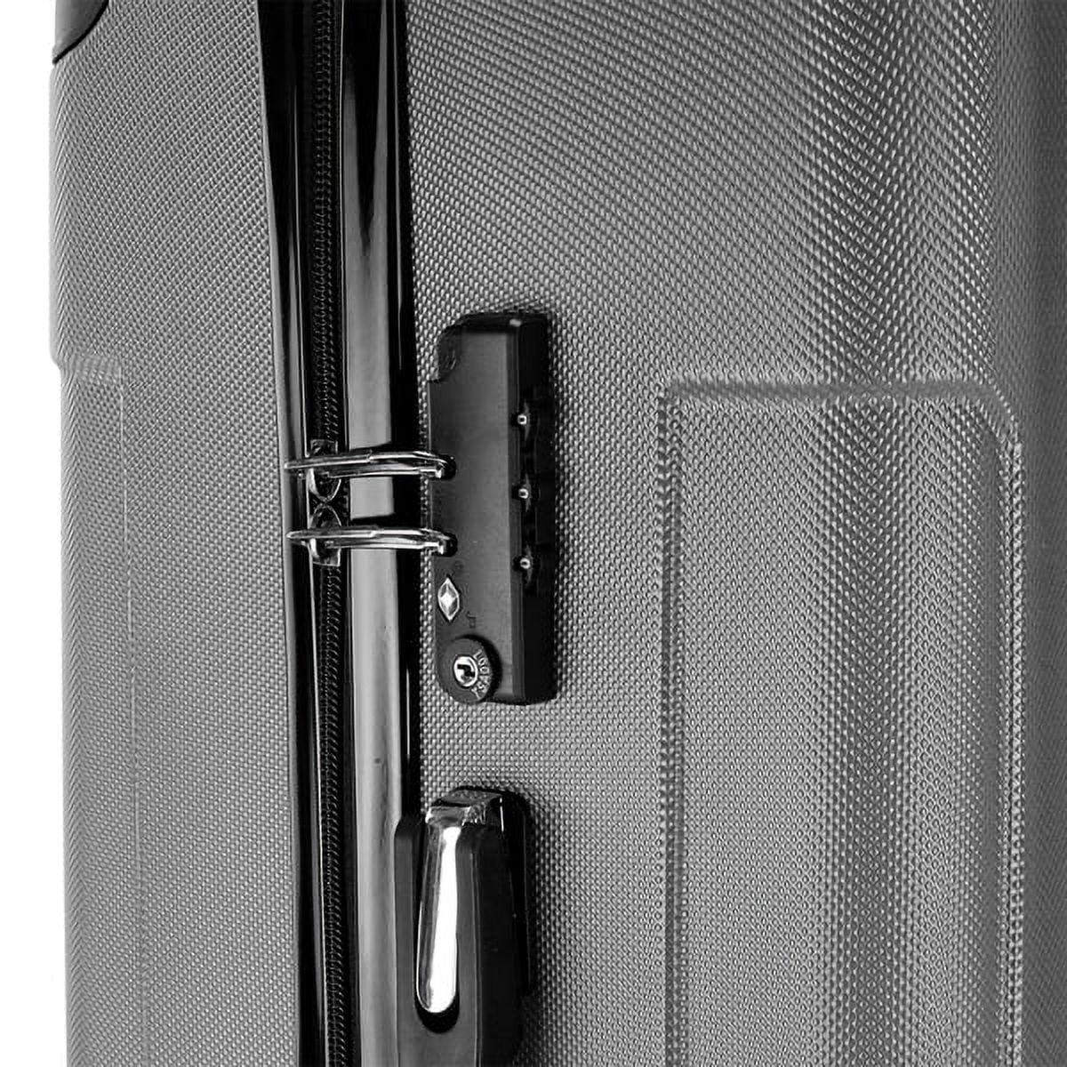 3-in-1 Portable ABS Trolley Case 20" / 24" / 28" Dark Gray - Lightweight Travel Suitcase Set