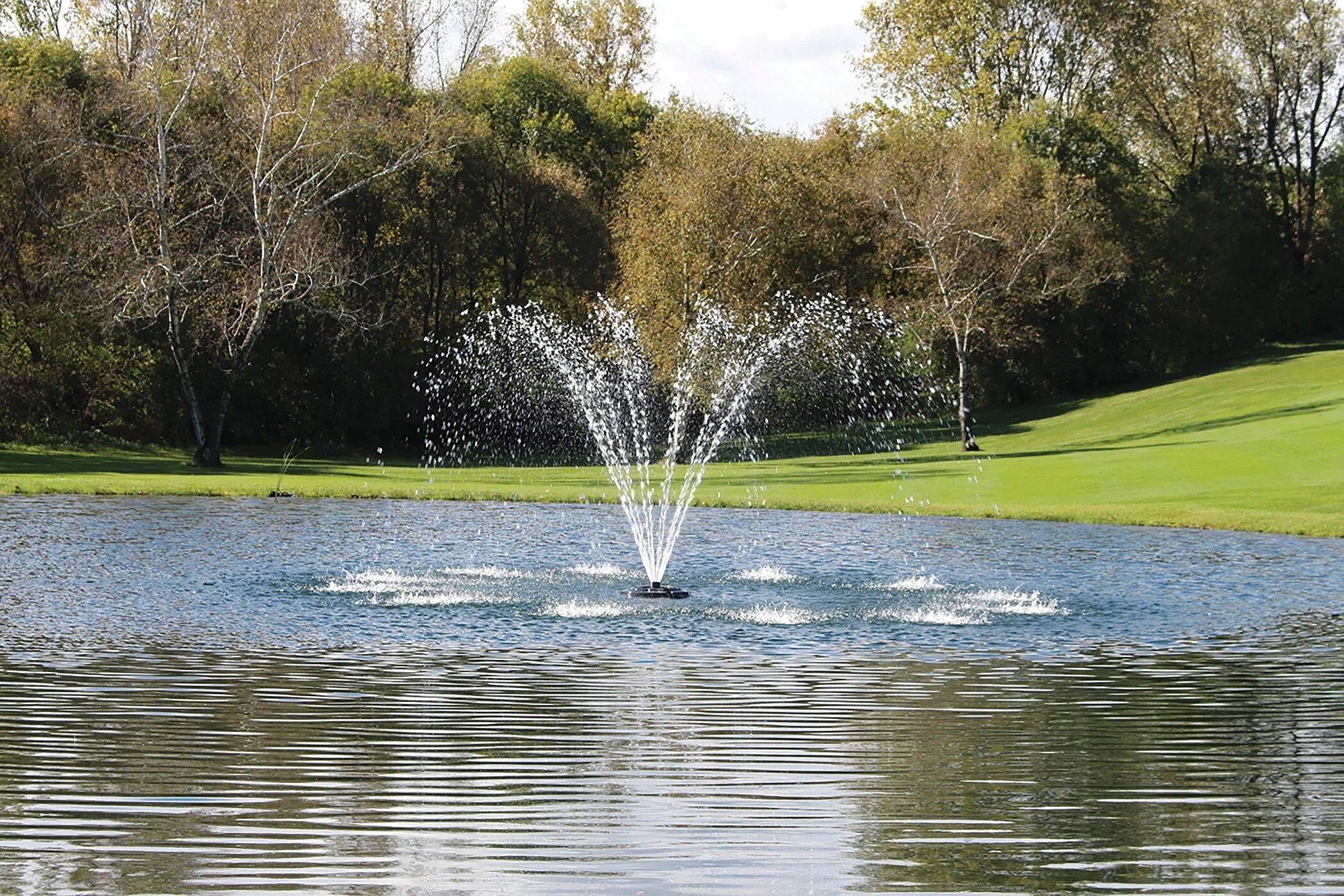 Stylish 1hp Decorative Fountain, 50 foot cord, 120 volt with LED3C11-050 Light Kit
