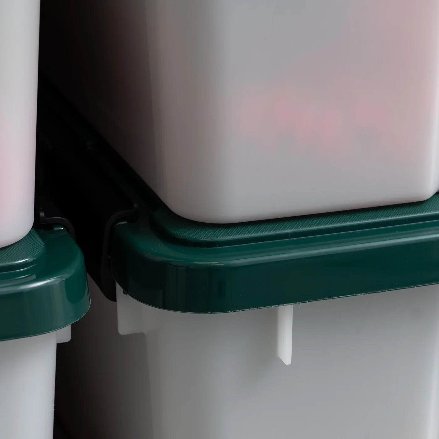 RemingtonÂ® 30 Quart WeatherPro Gasket Storage Box with Buckles Hunter Green, Set of 6
