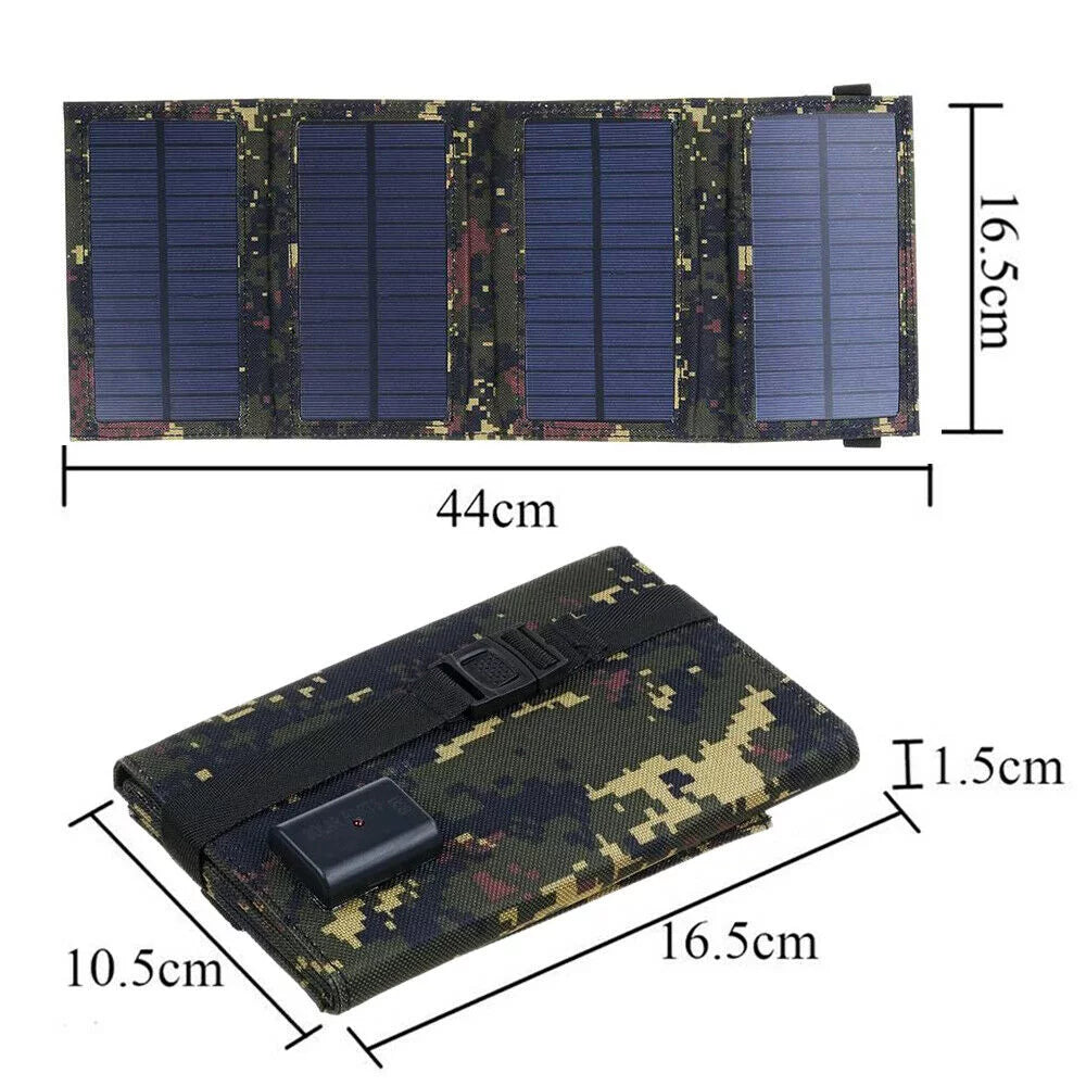 JLLOM 2Pcs 80W USB Solar Panel Folding Portable Power Bank Outdoor Hiking Phone Charger Kit - Exclusive Design