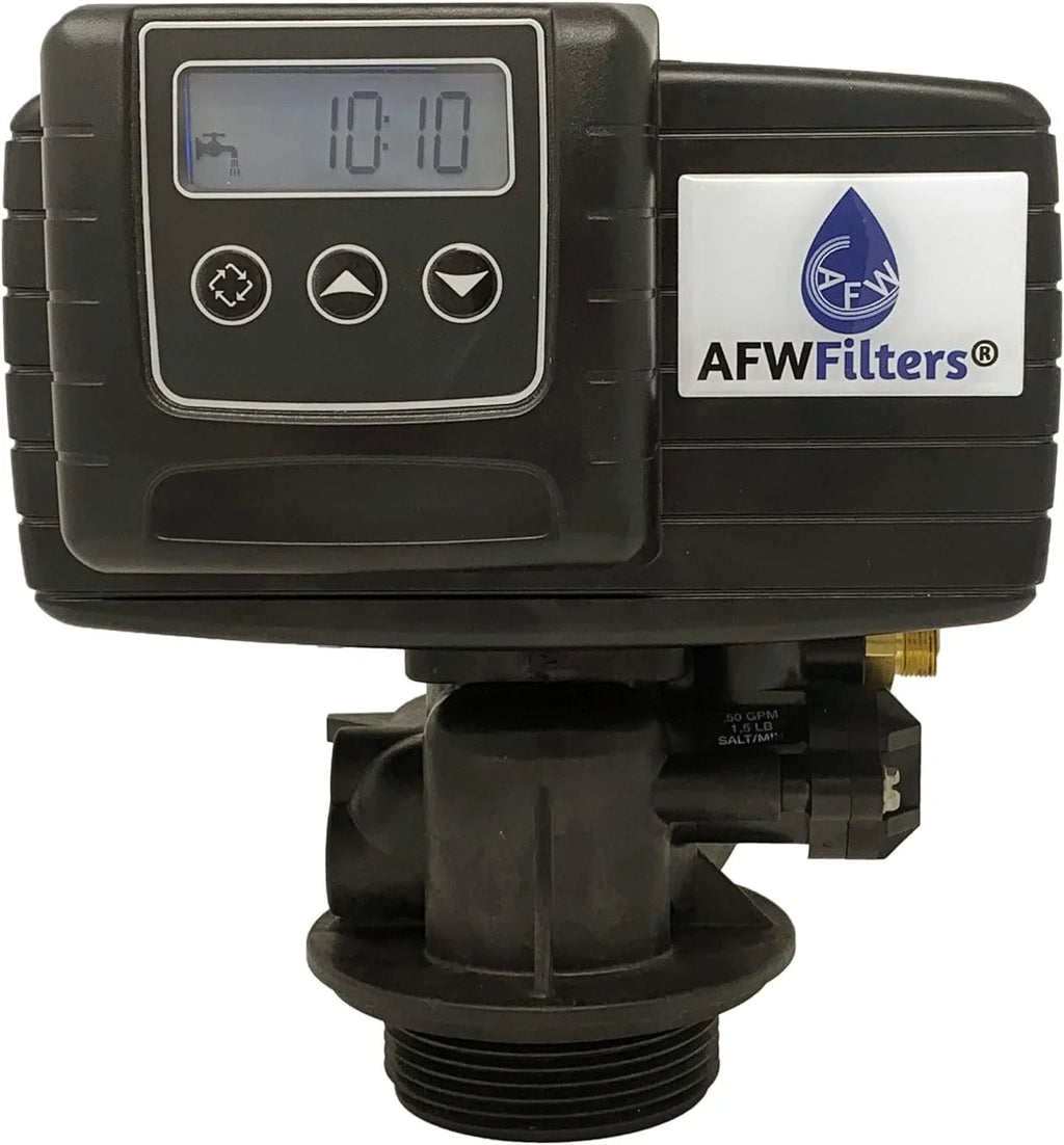 AFWFilters 2 cubic Foot 64k Whole Home Water Softener with High Capacity Resin, 1" Stainless Steel FNPT Connection, and Blue Tanks