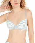 WeWoreWhat JADEITE Striped Lydia Underwire Bikini Swim Top, US X-Large