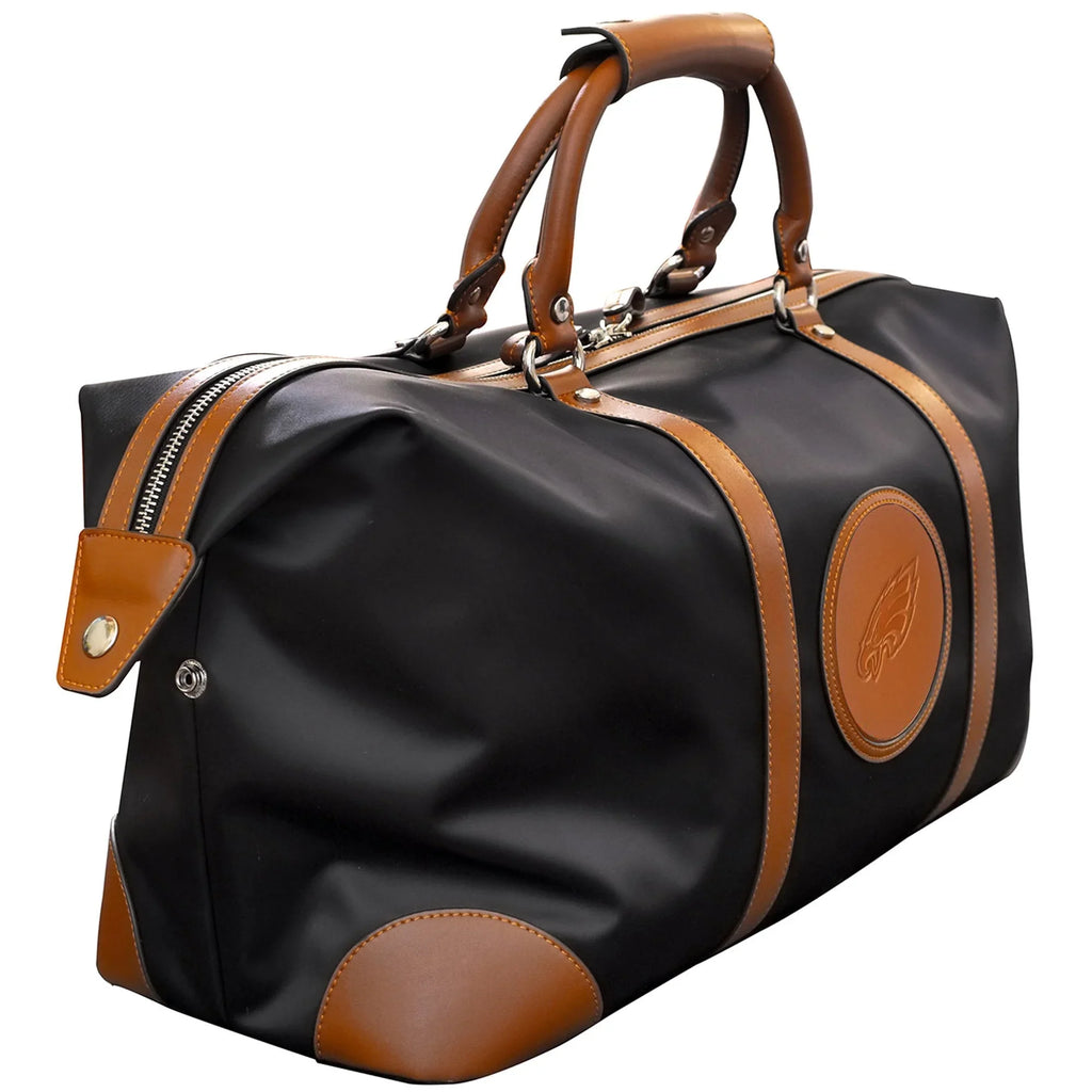Stylish Women's MOJO Black Philadelphia Eagles Debossed Signature Duffel Bag