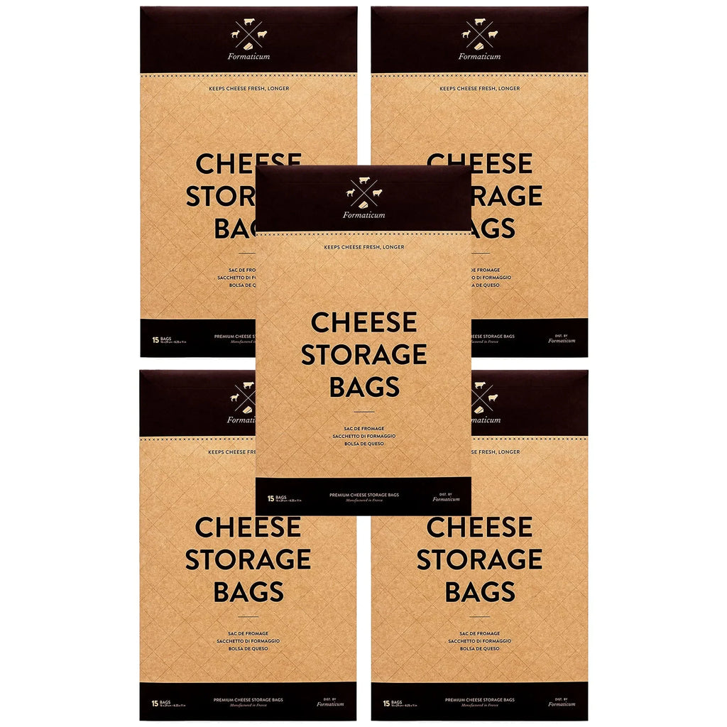 Stylish Formaticum Cheese Storage Bags, Keep Charcuterie Fresh, Wax Paper Bags, 75 Count